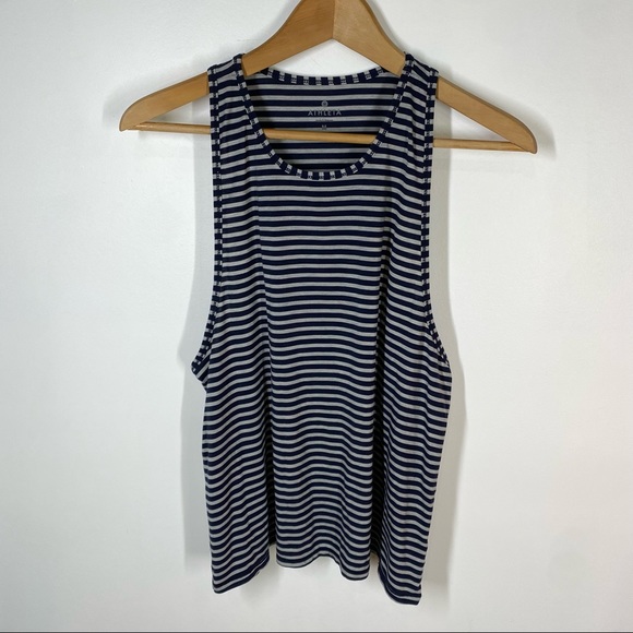 Athleta Stripe Essence Low Tank Top Medium - Picture 3 of 6
